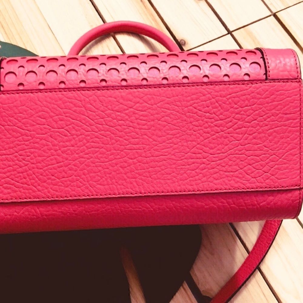 ♠️ NWT Vintage Kate Spade Delaney Perri Lane Bubbles satchel in Cabaret Pink - Picture 9 of 14